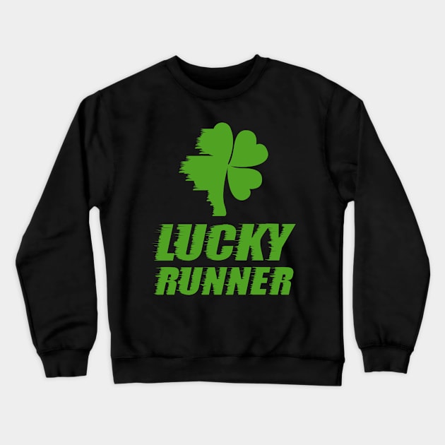 Lucky Runner St. Patricks Day Crewneck Sweatshirt by KsuAnn